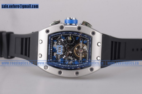 Richard Mille RM011-FM Replica Watch Steel Blue Markers Black Rubber